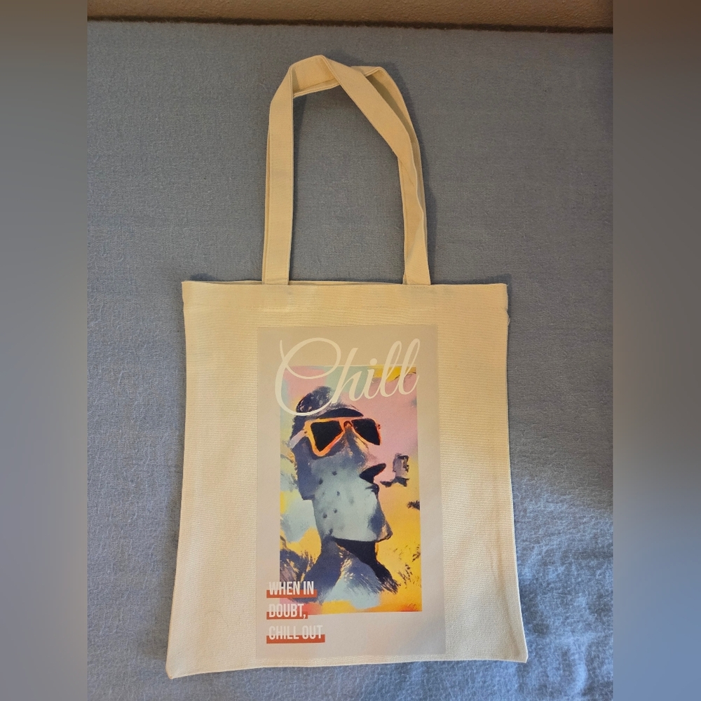 Chill Canvas Tote Bag - Cream